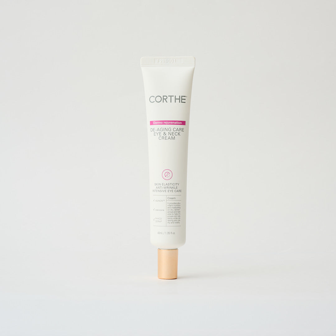 white squeeze bottle of eye and neck cream