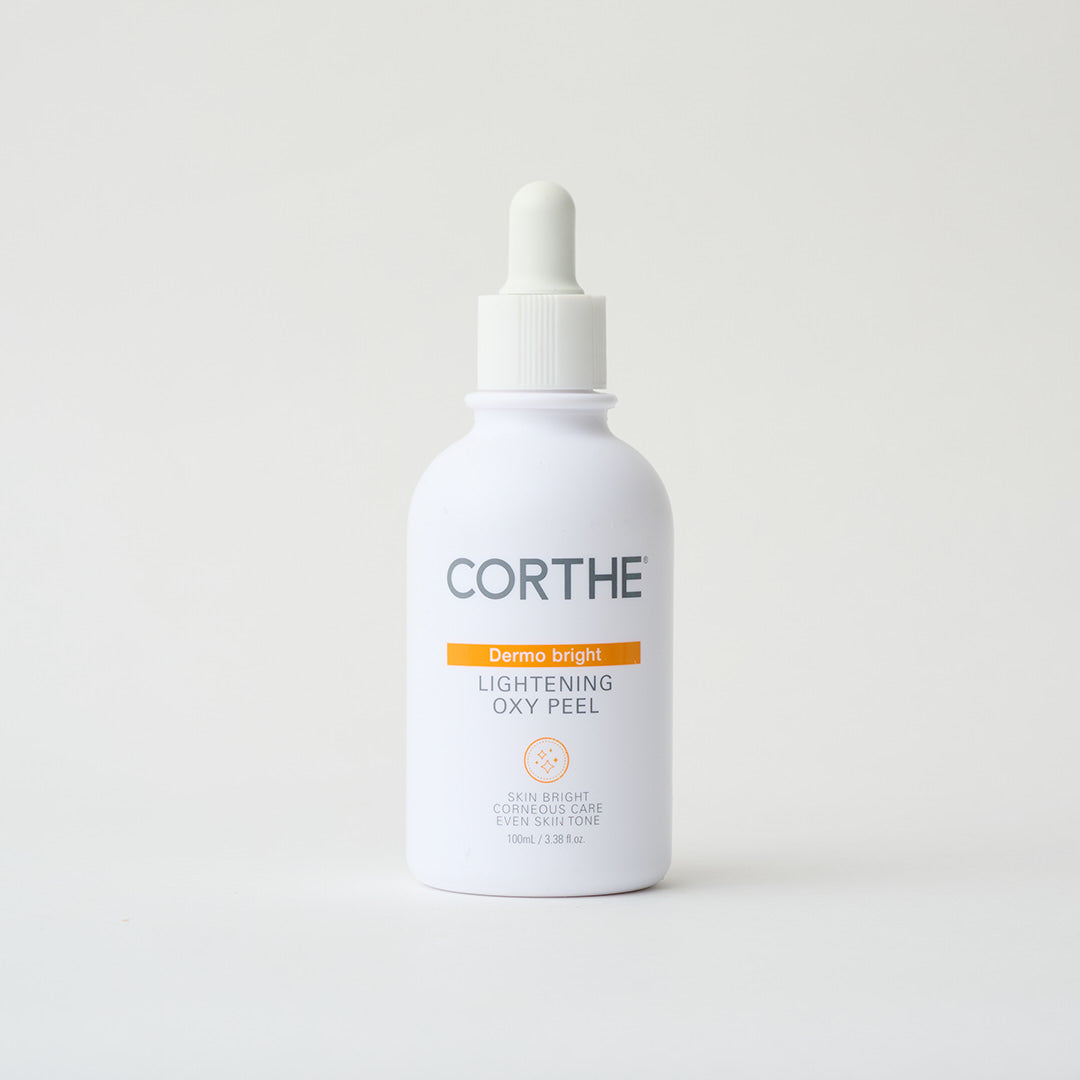 facial peel in a white bottle 