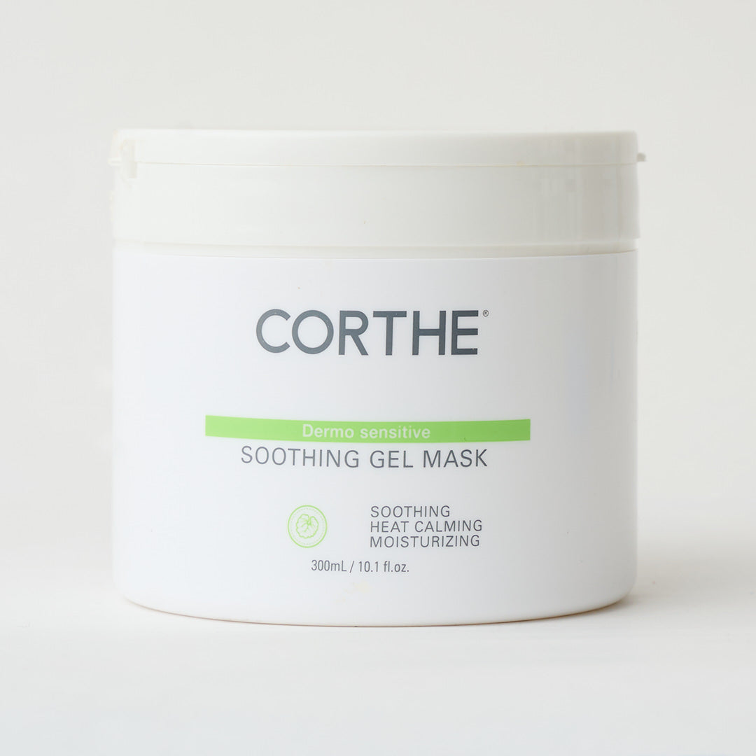 facial gel mask in white container