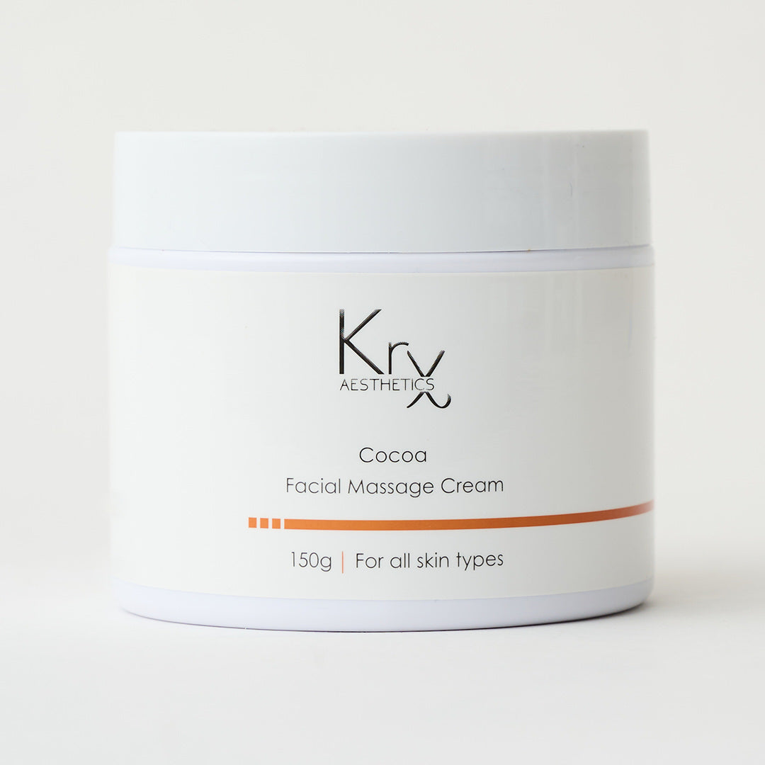 white container of massage cream