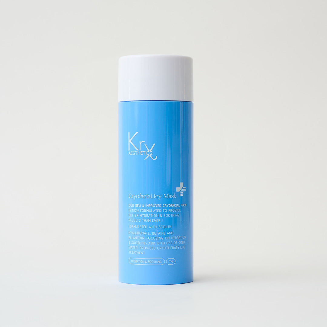 blue bottle of a face mask