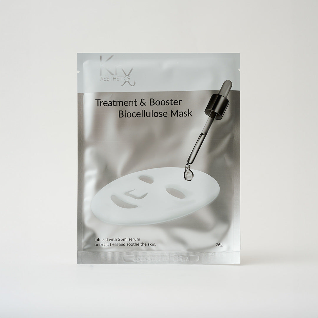 silver packaging of skincare sheet mask