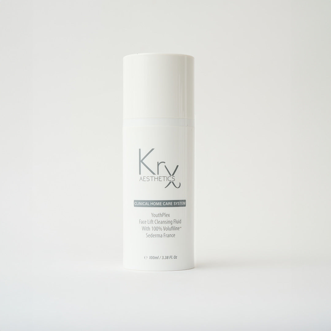 white bottle of skin cleanser